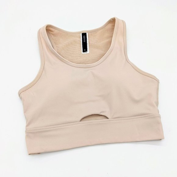 Savvi Other - Savvi Tan Sand Cutout Solstice Sports Bra Racerback Size Small